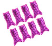 Operitacx 8 Pezzi Borsa Termica per Ghiaccioli Stile Sirena in Poliestere e Gomma, Piccola e Versatile per Uso Quotidiano e Barbecue in Giardino Colore Casuale