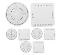 Operitacx 8 Pezzi Kumihimo Braiding Board Round Square Foam Discs with DIY Bracelet Craft Tool for Beaded Cord Weaving Lightweight Portable