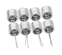 Operitacx 8 Pezzi Microfono a spillo pickup del monitor audio per CCTV sensore trasduttore ad diviso microfoni impermeabili ripresa del microfono cilindrico alluminio Argento
