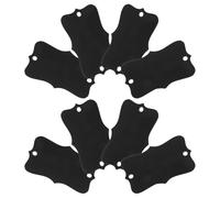 Operitacx 8 Set di Etichette di Stoccaggio in Acrilico Nero Clip, Cinghia e Spilla Argentata, Etichette Riutilizzabili Scrivibili per Cestini Portaoggetti, per Dispensa, Bagno