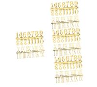 Operitacx 8 Set Targa Dell'orologio Numeri Di Orologio D'oro Di Grandi Dimensioni Numero i Romani i Dell' Fai Da Te i Di Sostitutivi Plastica Golden