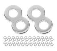 Operitacx 80 Pezzi Connettore per Gioielli in Acciaio Inossidabile a Forma di 8, Elemento di Fissaggio Multifunzionale e Versatile per Creazione di Gioielli e Arredamento, Colore Argento