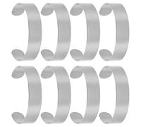 Operitacx 8Pcs Bracelet Blanks, 15mm Stainless Steel Bangle Blanks, Engraving Metal Stamp Bracelet Blanks for Jewelry Making DIY Crafts