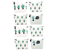 Operitacx 8pezzi Porta Monete Cactus Tela Da Pratico Astuccio Per Penne Trucco e Chiavi Design Elegante e Resistente Per Studenti e Ufficio