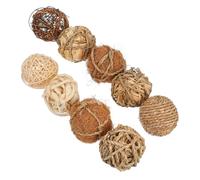 Operitacx 9 Palline Decorative in Vimini Naturali da 2,8 Pollici per Centrotavola, Ciotole e Vasi, Come Riempitivi per Decorazioni D'arredo in Casa Stili Multipli