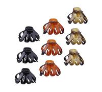 Operitacx Accessori Chioma Donna 9 Mollette in Plastica Forma Polpo e Squalo 6 CM Fermagli Antiscivolo per Uso Quotidiano Durante Pulizia del Viso e Doccia
