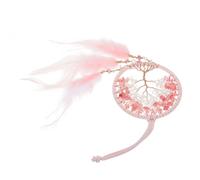Operitacx Acchiappa Sogni Albero della Vita in Ferro Galvanizzato Rosa Laccio, Decorazione Creativa ed Elegante per Casa e Caffè, Cattura Sogni Belli e Unici