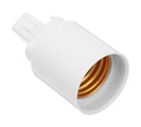 Operitacx Adattatore per Base Lampadina LED G24d a E27 Doppio Perno, Resistente al Fuoco, in Rame Nichelato per Uffici e Abitazioni, Affidabile e Compatto