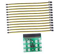 Operitacx Alimentatore Per Mining Gpu Scheda Alimentazione Alimentazione Per Scheda Adattatore Per Mining Gpu Combinazione Pin Pin Design Speciale e Squisita Fattura