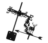 Operitacx Banderuola Decorativa in Ferro Nero, Cervo, per Giardino e | Indicatore Direzione Vento, Montaggio Semplice e Stabile, per Aree Verdi, Cortili, Tetti e Fienili