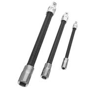 Operitacx Barre di Prolunga Flessibili per Chiavi Bussola Aste Elastiche Resistenti in Molla Estensioni Cricchetto per Trapano e Chiavi Manuali Utensile Professionale Leggero e Portatile