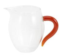 Operitacx Bicchiere Dosatore in Vetro per Tè e Latte, Trasparente | Finitura Liscia e Lucida, Presa Termoisolante, Facile da Pulire, per Tè Nero, Tisane, Bar e Cerimonie