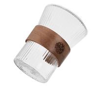 Operitacx Bicchiere in Vetro Trasparente per Collutorio e Risciacquo Bocca, Portaspazzolino Multifunzione da Bagno Design Ergonomico, Tazza da Casa Facile da Pulire per Uso Quotidiano