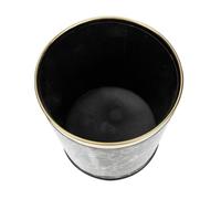 Operitacx Bidone della Spazzatura in Plastica Nero Base Rinforzata, Design Marmorizzato Versatile per Ufficio e Cucina, Contenitore Rifiuti Raffinato e Funzionale