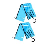 Operitacx Borsa Porta-parrucche con Gancio in Pvc, Set 2 Pezzi per Extension e Parrucche, Organizer Portatile con Supporto per Appendere, Protezione Antipolvere per Accessori Chioma