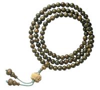 Operitacx Bracciale in Legno di Sandalo 108 Perline Elastiche, Collana del Rosario Unisex Multifunzione, Accessorio Benedizione per Uomo e Donna, Adatto Uso Quotidiano e Regalo Spirituale