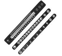 Operitacx Bracciale Punk Unisex in Finta Pelle Nero, Leggero e Confortevole, Accessorio per Cosplay e Performance, Stile Rock e Ribelle per Adulti e Adolescenti