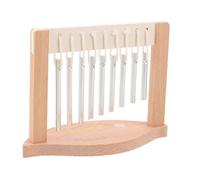 Operitacx Campanello a Vento in Legno e Metallo 14x10,5cm, Strumento Musicale per Meditazione e Decorazione Casa, Leggero e Facile da Trasportare