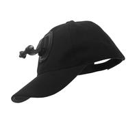 Operitacx Cappellino da Baseball Nero con Clip per Action Camera, Supporto a Sgancio Rapido per Fotocamera Sportiva, Fascia Regolabile e Tessuto Traspirante per Riprese a Mani Libere