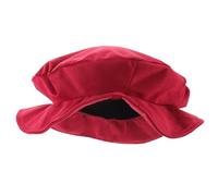 Operitacx Cappello medievale a forma di muffin: berretto rotondo - Cappello in stile rinascimentale - da uomo per feste rinascimentali, festival medievali, produzioni teatrali e cosplay (rosso scuro)