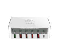 Operitacx Caricabatterie Wireless USB Type C con Porte Multiple Carica Design Compatto per Smartphone Protezione Cortocircuito per e Casa