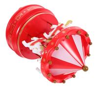 Operitacx Carillon Giostra Rotante Romantico Rosso in Plastica per Tavolo | Ornamento da Scrivania, senza Luce, Effetto Musicale a Scuotimento, Decorazione per Compleanno