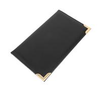 Operitacx Cartella per Conto in Pelle Pu Nero Slot Integrati, Resistente e Semplice, per Bar e Banco Servizio, Superficie Opaca e Design Raffinato