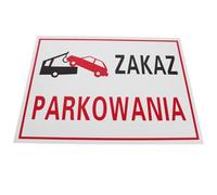 Operitacx Cartello No Parking per Esterni, Segnale Parcheggio Vietato in Plastica Retro Autoadesivo, 15,7x11,8 Pollici, per Veicoli Non Autorizzati, Vialetto Privato e Centri Commerciali