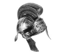Operitacx Casco Romano da Guerriero in Plastica Argento per Costume da Soldato Antico, Leggero e Riutilizzabile, per Performance e Feste in Maschera