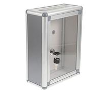 Operitacx Cassetta della posta esterna piccolo contenitore contenitore in acciaio inox ufficio commento deposito lettera negozio tombola scatola donazioni con serratura carte cassetta delle lettere