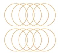 Operitacx Cerchi Metallici Per Fai Da Te - 10 Pezzi Anelli Per Acchiappasogni in Metallo Oro 10Cm Per Decorazioni Artigianali E Progetti Creativi