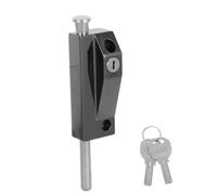Operitacx Chiavistello di Sicurezza a Molla per Porta Girevole Automatica, Bullone da Pavimento Nero, Dimensioni 7,4X1,6X1,6 Pollici, Uso Residenziale e Commerciale