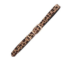 Operitacx Cintura Donna alla Moda Stampa Animale Leopardata in Pelle Sintetica 105cm, Elegante e Versatile per Uscite e Feste Texture Realistica