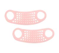 Operitacx Cinture per Mento Rassodanti in Silicone 2 Pezzi, Fascia Lifting Viso a Forma di V, Maschera per Doppio Mento Sollevamento ed Effetto Tonificante, Uso Comodo per Casa e Viaggio