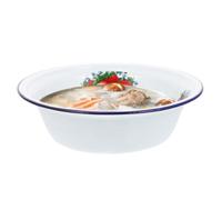 Operitacx Ciotola Smaltata Retrò per Riso e Ramen, Design Semplice | Smalto Resistente, Uso Versatile per Pasta e Noodles, Servizio Buffet o Campeggio, 170g