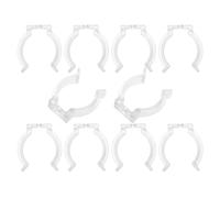 Operitacx Clip per Tubo Luminoso LED e Fluorescente 10 Pezzi in Plastica Bianca Rotonda, Soluzione Versatile per Fissaggio Affidabile in Casa e Ufficio