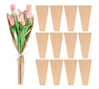 Operitacx Confezione da 50 Sacchetti per Fiori per Bouquet Buste per Fiori in Carta Kraft da 17 6X9 8 Pollici per Bouquet Carta da Floreale per Compleanno Matrimonio Laurea Forniture