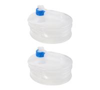 Operitacx Contenitore Pieghevole per Acqua con Rubinetto 2 Pezzi 3l | Ldpe4 Trasparente, Maniglia Robusta e Struttura Compatta, per Auto, Escursioni, Sport e Uso All'aperto