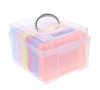 Operitacx Contenitore Porta Foto con Chiusura Sicura e Arrotondati Organizer Riutilizzabile per Piccoli Oggetti Adatto Foto Biglietti Accessori Artigianali e Componenti Elettronici Colorati