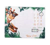 Operitacx Copertina di Flanella per Ragazzo Ragazza 75x100 Cm con Set di 3 Pezzi (1 Coperta + 2 Cornici) per Fotografia Neonatale e Accessorio Shower, per Album Ricordo e Uso Passeggino