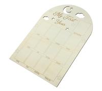 Operitacx Cornice in Legno per Foto del Primo Anno del Mio Bebè 12 Mesi, Design Semplice, Facile Sostituzione Foto, per Registrare la Crescita del Ragazzo Ragazza