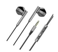 Operitacx Cuffie Gaming In-ear con Microfono Bass Potente e Silicone Premium Auricolari Cablate per Computer Comfort Prolungato Nero