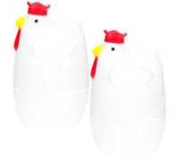 Operitacx Cuoci Uova per Microonde in Plastica a Forma di Gallina 2 Pezzi, Pratico e Salutare per Cucina e Preparazione Colazione