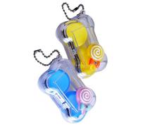 Operitacx Custodia per Lenti a Contatto in Plastica Glitterata, Set da 2 Pezzi, Piccola Scatola Portatile per Conservazione Sicura e Uso Esterno, Organizer Compatto per Lenti Colore Casuale