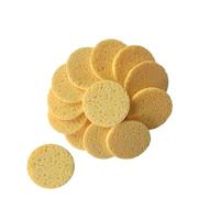 Operitacx Dischetti Struccanti Rotondi 85x8 Mm 20 Pezzi, Spugnetta Detergente Viso in Cellulosa Compressa Colore Pelle, Pulizia Profonda Pori e Rimozione Sebo per Uso Quotidiano e Viaggio