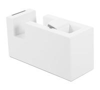 Operitacx Dispenser per Nastro Adesivo da Scrivania Bianco Antiscivolo, Piccolo Distributore per Ufficio Bordi Arrotondati, Supporto Portatile per Forniture da Ufficio e Uso Domestico