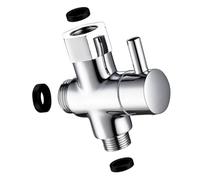 Operitacx Diverter Doccia in Spesso Valvola Vie per Bagno e Wc Accessorio Bagno Durevole con Finitura Cromata Facile Installazione e Funzionamento