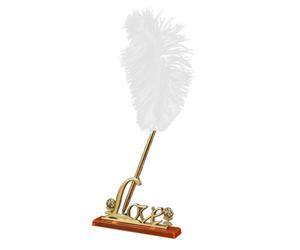 Operitacx Elegante Penna in Metallo per Matrimonio Penna per Libro degli Ospiti Chic Ed Esclusivo Base per Lettera D'amore per Festa di Anniversario di Matrimonio