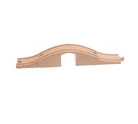 Operitacx Espansione Pista Trenino Legno con Ponti e Tunnel Pezzi Resistenti per Set Ferroviario Accessori Educativi per Compatibili con Trenini Legno Gioco Famiglia