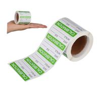 Operitacx Etichetta Autoadesiva Di Controllo Qualità Verde Di Adesivi Calibrati Con Laminazione Protettiva Resistente e Scrivibile Per Organizzazione e Uso Professionale